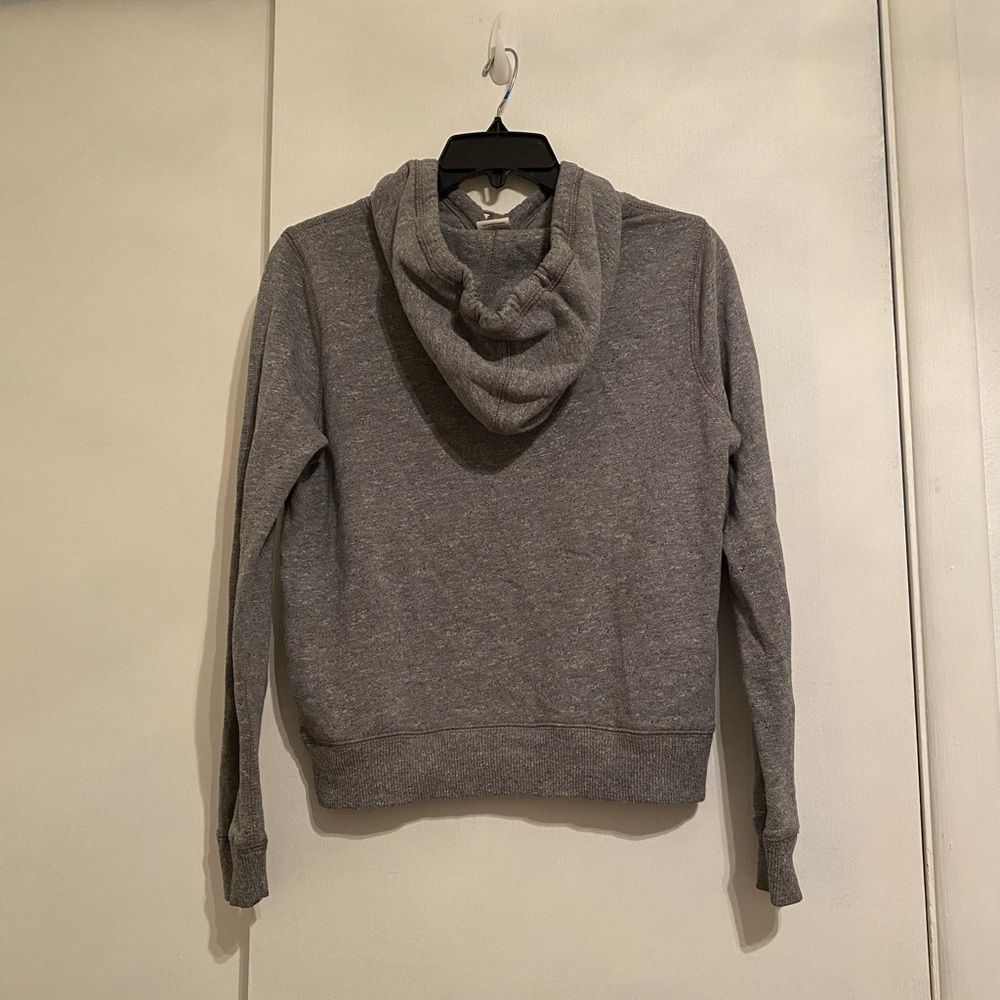 Abercrombie & Fitch Gray Hoodie with Red Logo on Front Shirt, Long Sleeve Size M - Picture 2 of 7